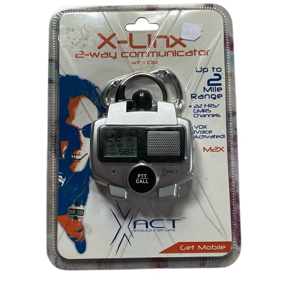 XACT X-LINX X2X 2-Way Wristwatch Communicator Vintage 2003 NEW SEALED clip